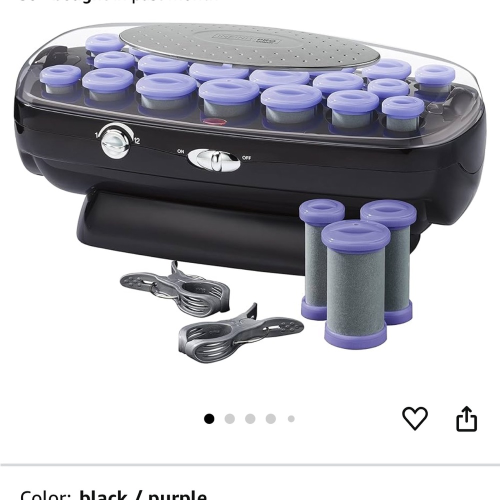 Black and Purple Hair Rollers